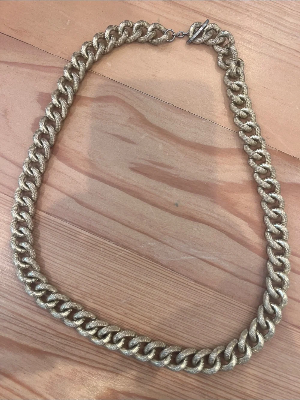 Vintage Avon Textured Gold-Tone Curb Chain Necklace
